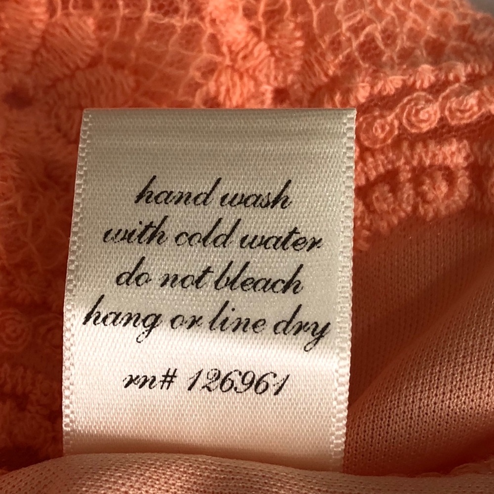 Alya Orange Lace Overlay Tank Size S K41 - Picture 5 of 7